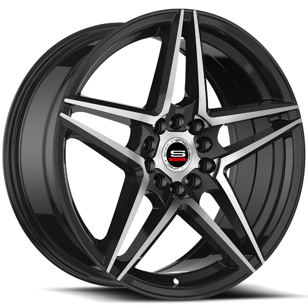 Spec-1 SP-54 Gloss Black & Machined 20x8.5 (+38)5x100
