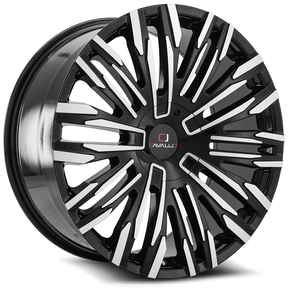 Cavallo Clv-28 20x8.5 6x135 6x139.7 +15 Cb 108.1 Gloss Black Machined
