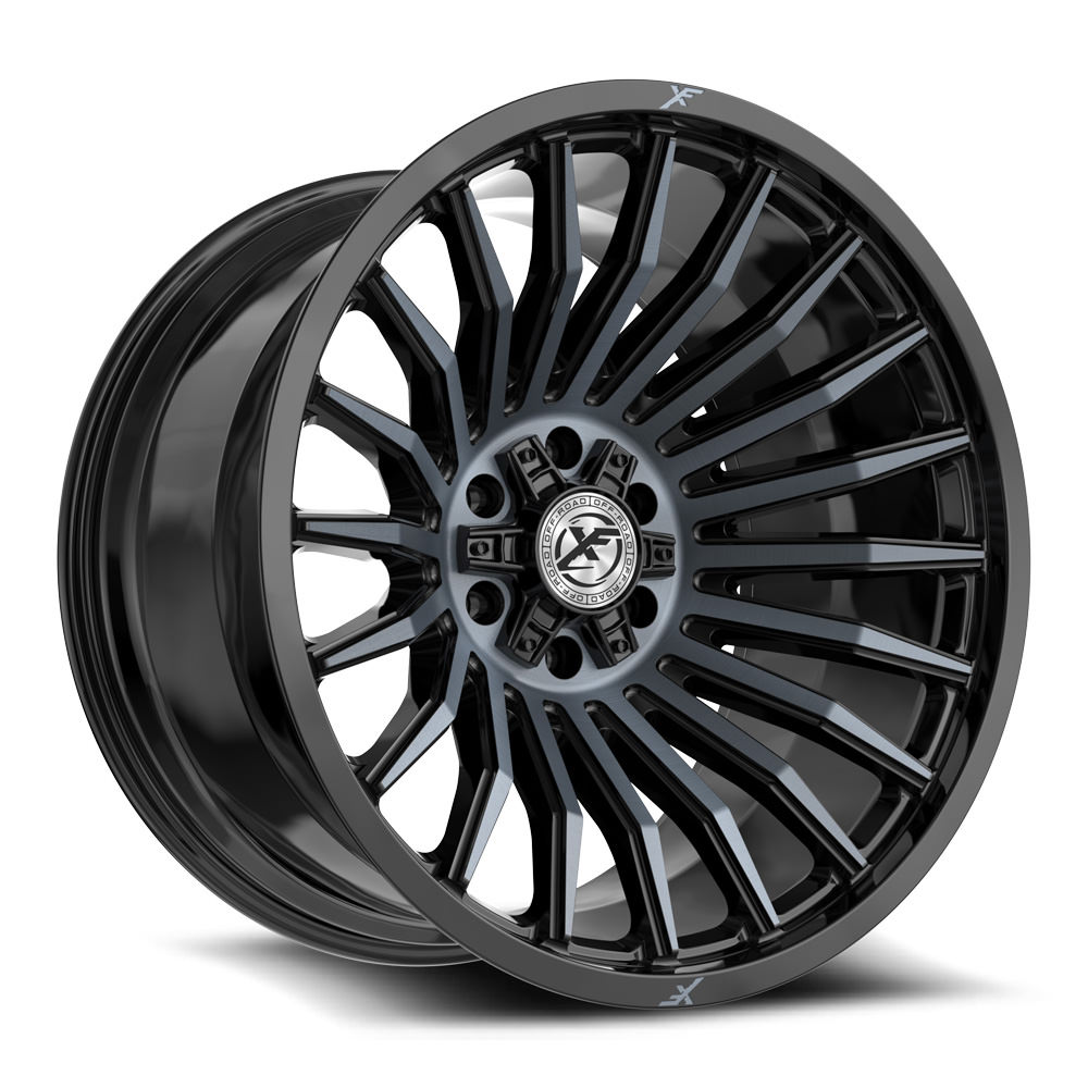 XF Off-Road XF-231 Gloss Black & Machined Titanium Double Dark Tint 20x9 (+0)5x127