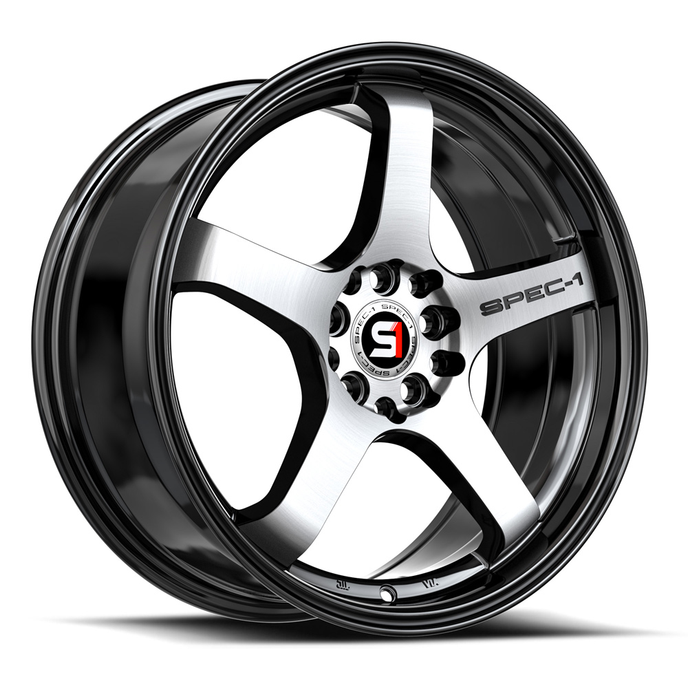 Spec-1 Spt-31 Gloss Black & Machined 17x7.5 (+42) 4x100