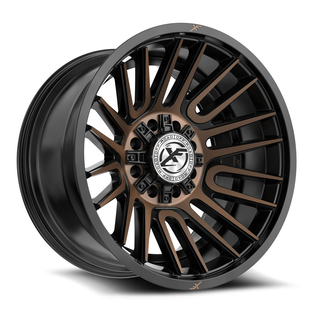 Xf Off-road Xf-234 Satin Black & Bronze Machined Double Dark Tint 20x10 (-12) Blank 8x