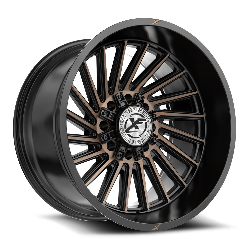 XF Off-Road XF-239 Satin Black & Bronze Machined Double Dark Tint 22x12 (+-44)8x170