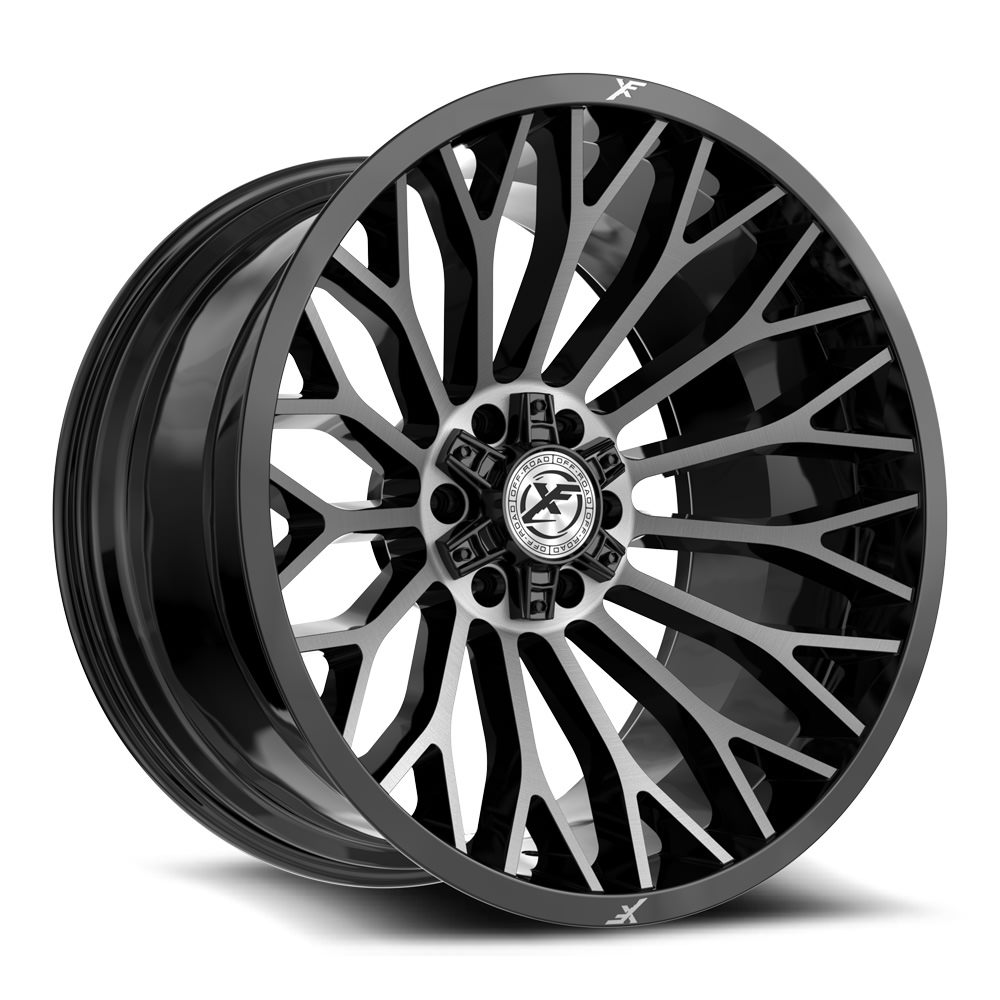 XF Off-Road XF-237 Gloss Black & Brushed Double Dark Tint 20x9 (+0)5x127