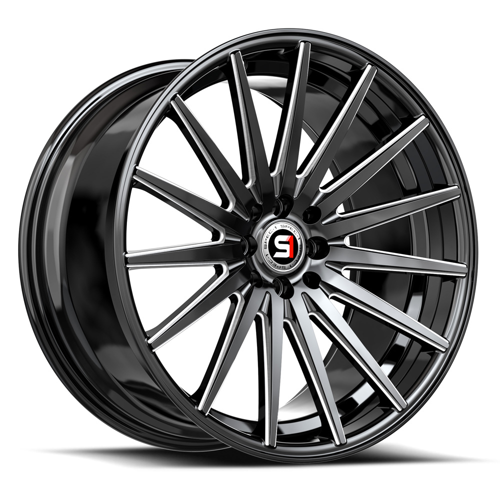Spec-1 Sp-69 Gloss Black & Milled 17x7.5 (+42) 4x100