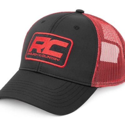 Rough Country Mesh Hat Black & Red Rough Country