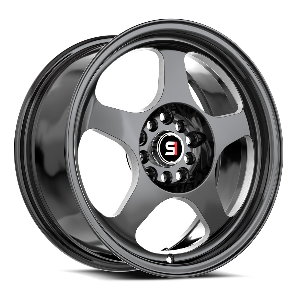 Spec-1 SPT-36 Gloss Black & Milled 16x7 (+30)4x100