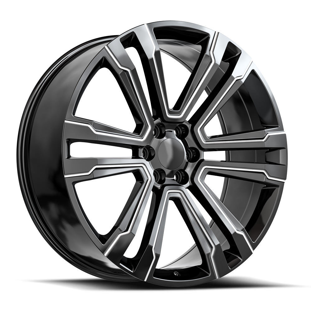 O.e. Revolution G-10 Gloss Black & Milled 22x9 (+31) 6x139.7