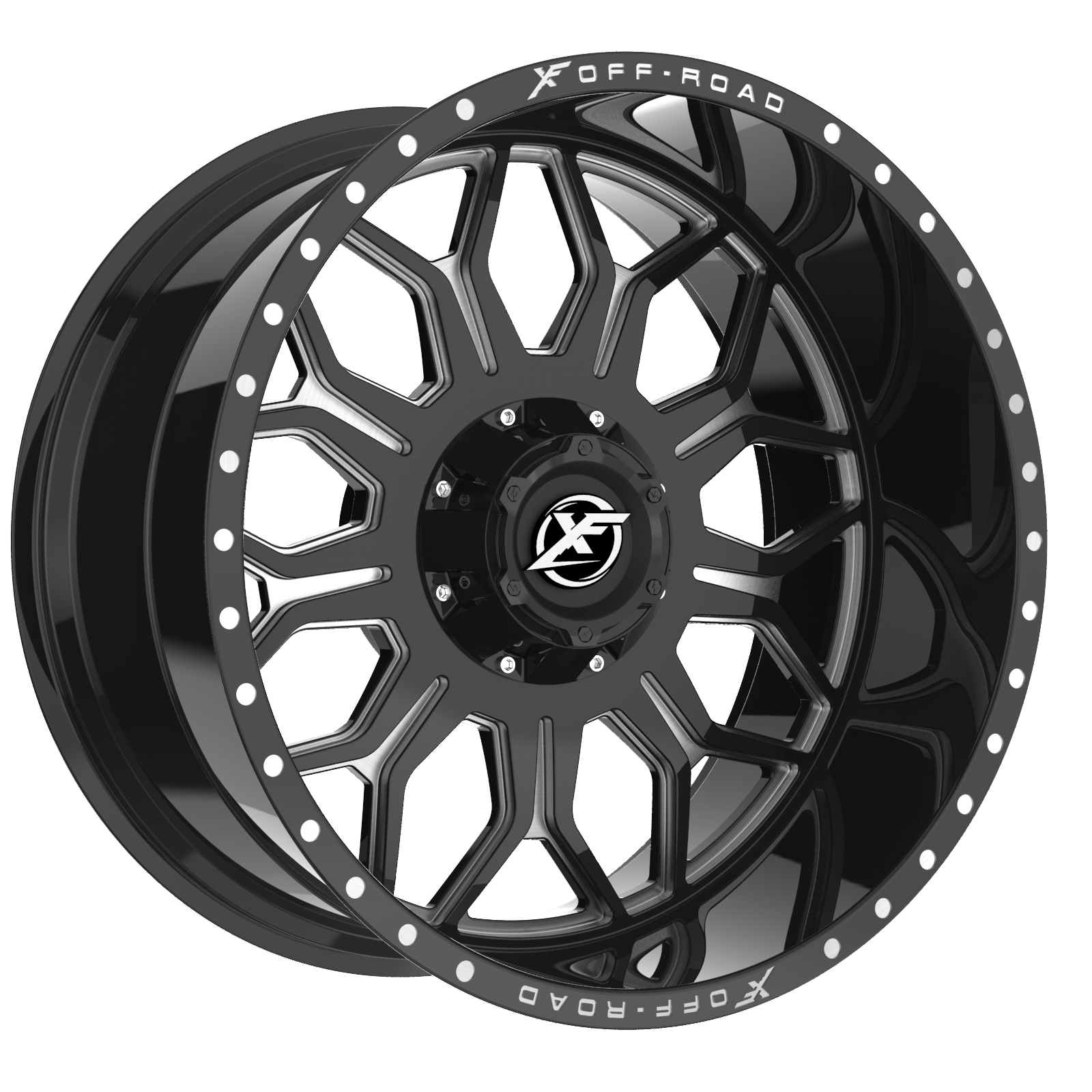 Xf Off-road Xf-227 Gloss Black & Milled 20x12 (-44) 5x127