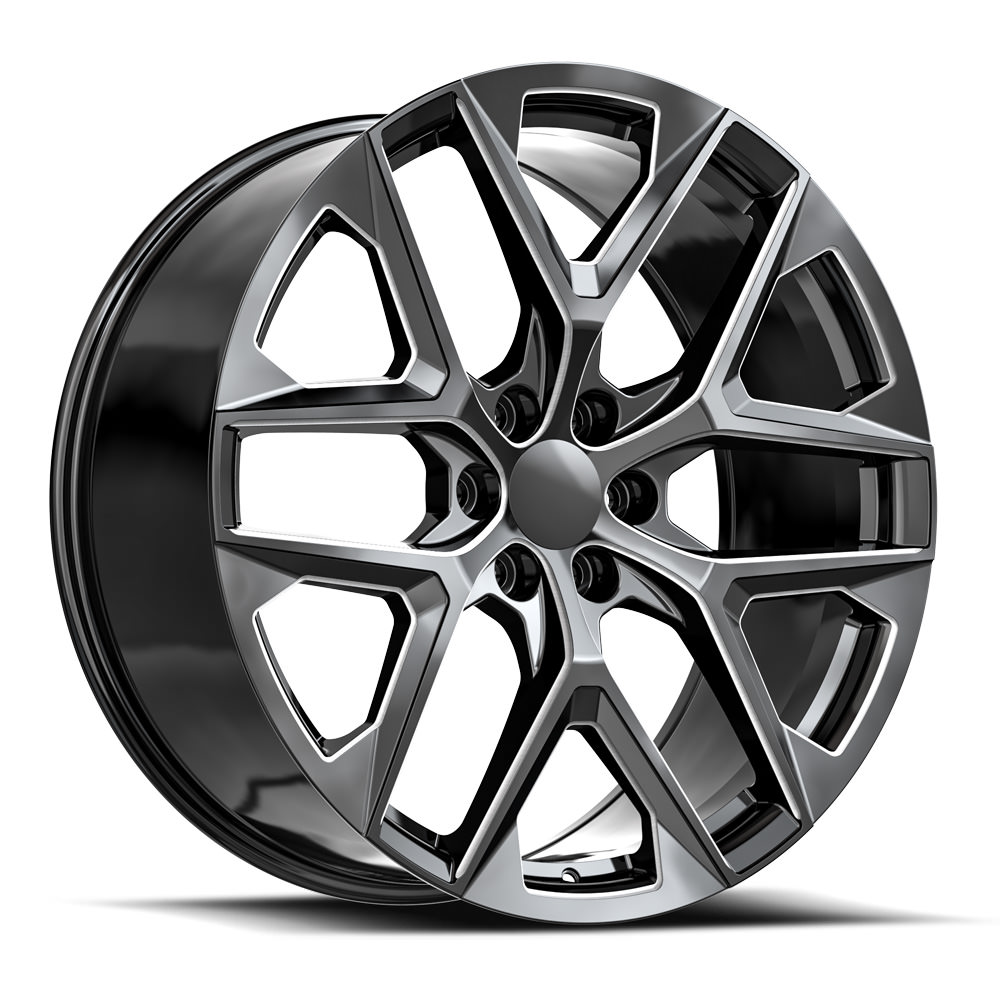 O.e. Revolution C-39 Gloss Black & Milled 22x9 (+31) 6x139.7