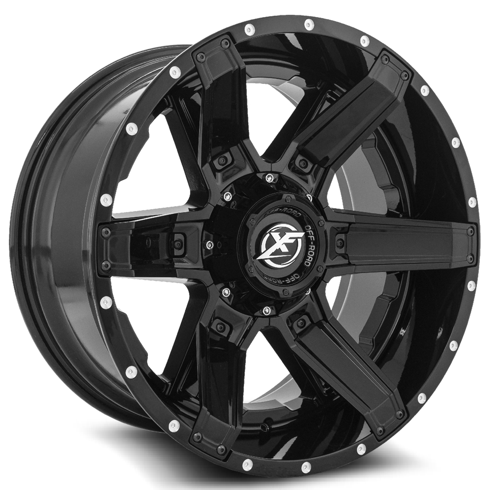 XF Offroad  XF-214  Gloss Black and Milled  22x12  (-44)  5x139.7/5x150