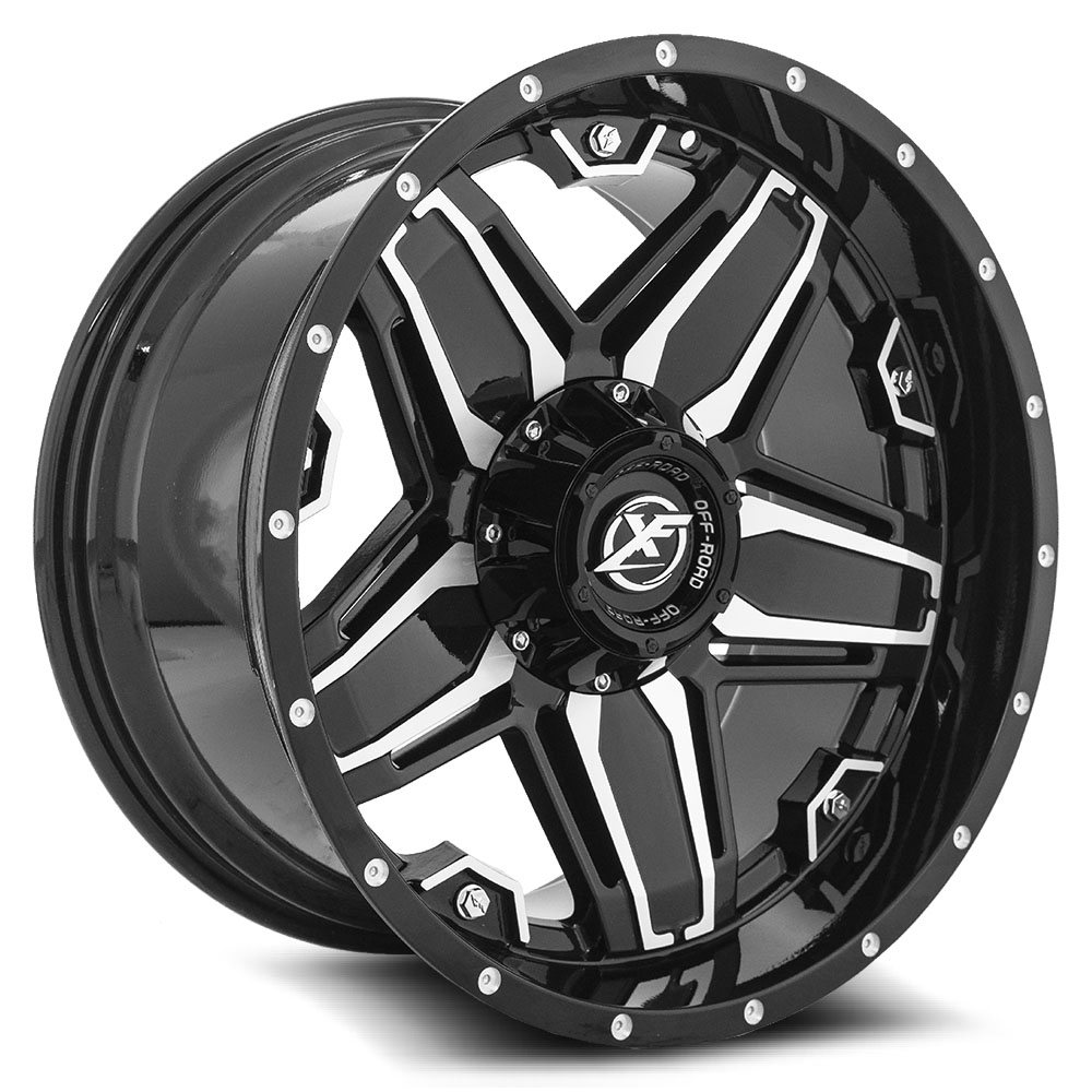 Xf Off-road Xf-223 Gloss Black & Machined 20x12 (-44) 5x139.7
