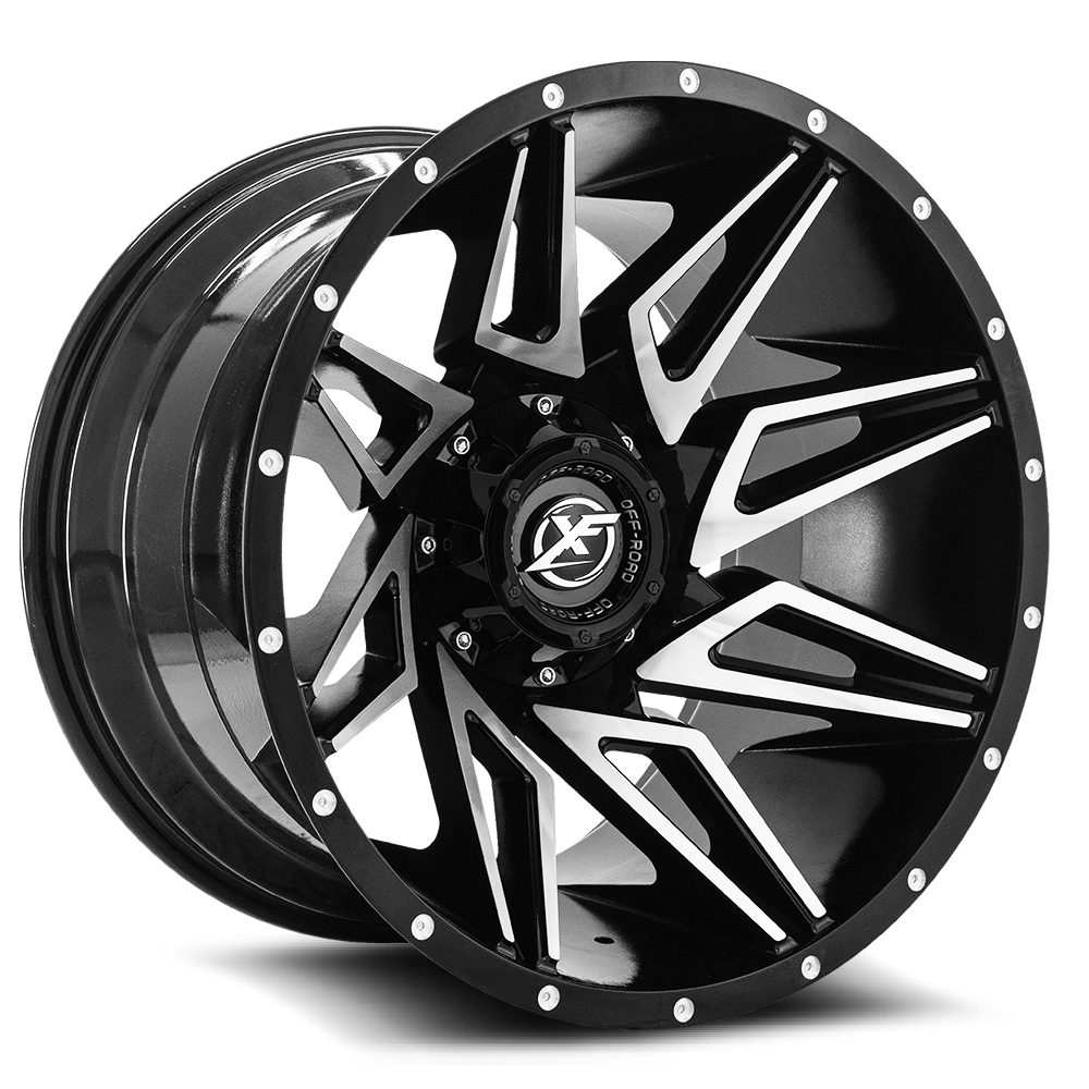 XF Off-Road XF-218 Gloss Black & Machined 20x9 (+0)5x139.7