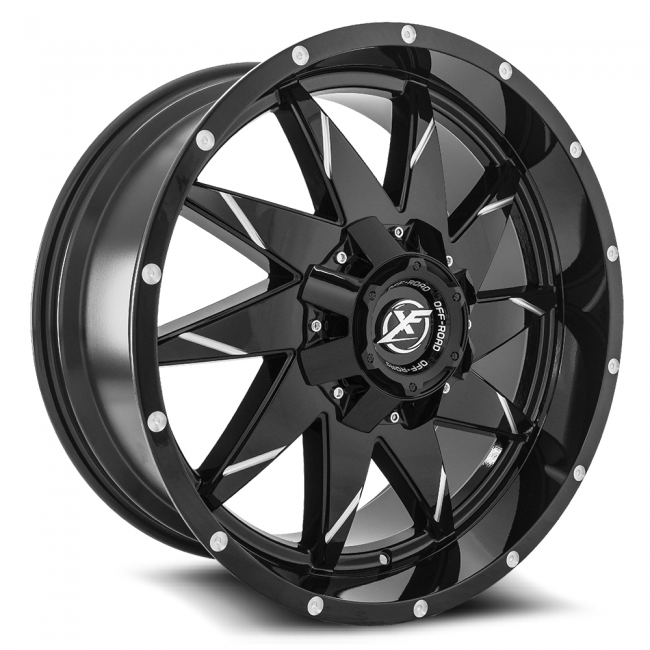 Xf Off-road Xf-208 20x10 5x139.7 5x150 -12 Cb 110.3 Gloss Black Milled Line