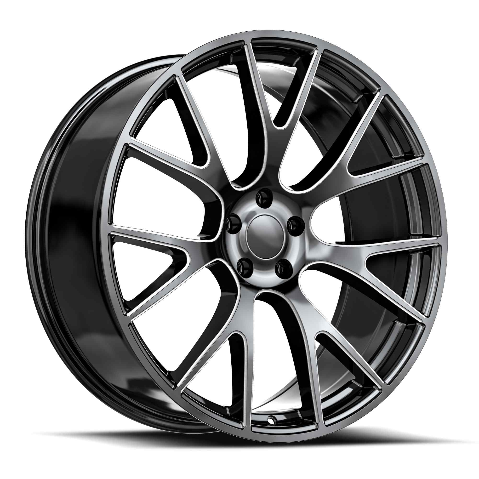 O.E. Revolution HC-1 Gloss Black & Milled 24x10 (+20)6X139.7