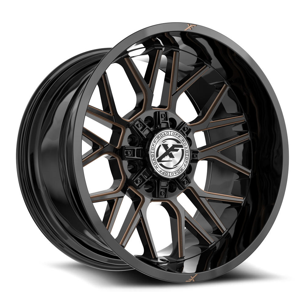 Xf Off-road Xf-235 Gloss Black & Bronze Milled 20x10 (--12) Blank 8x