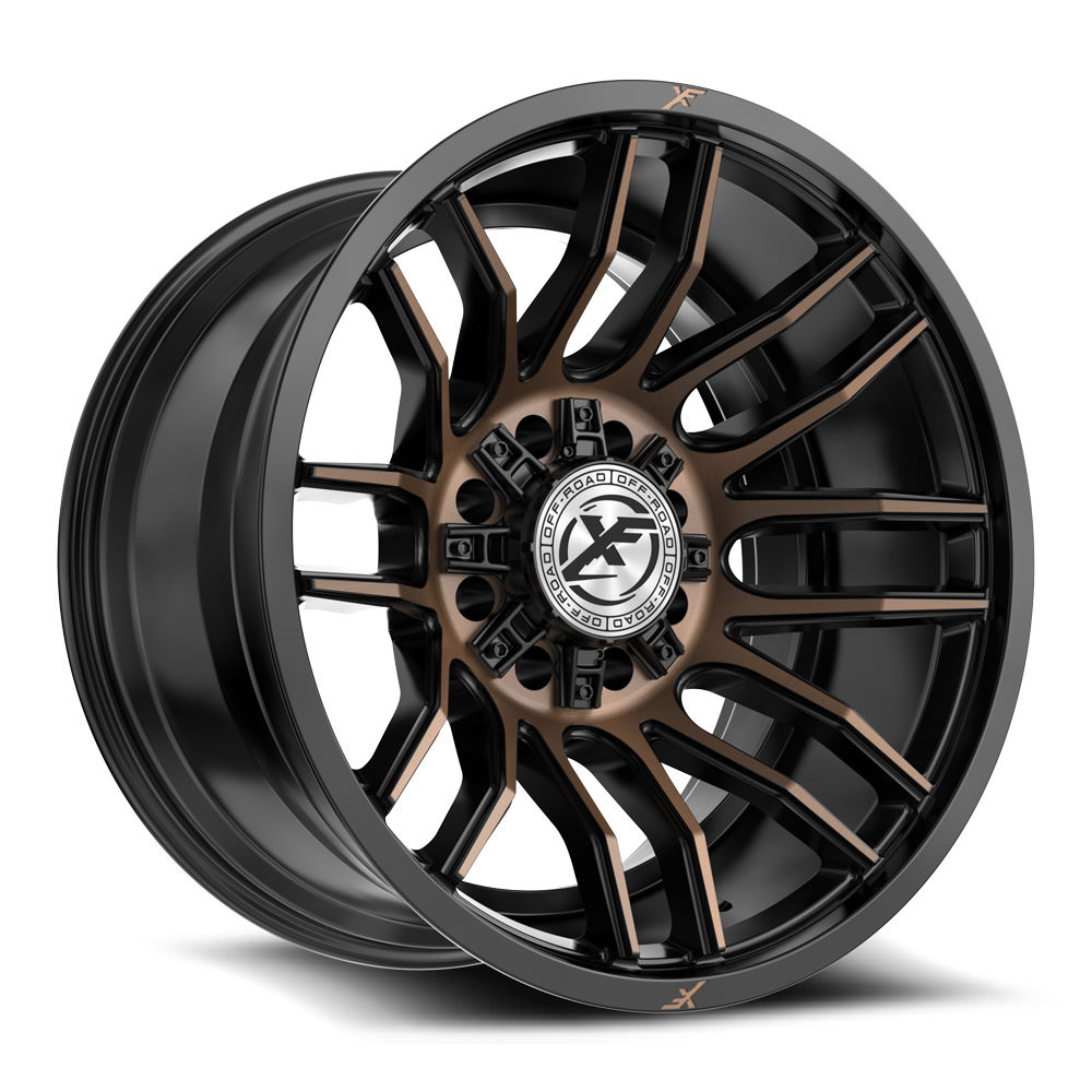 XF Off-Road XF-232 Satin Black & Bronze Machined Double Dark Tint 20x12 (+-44)8x165.1