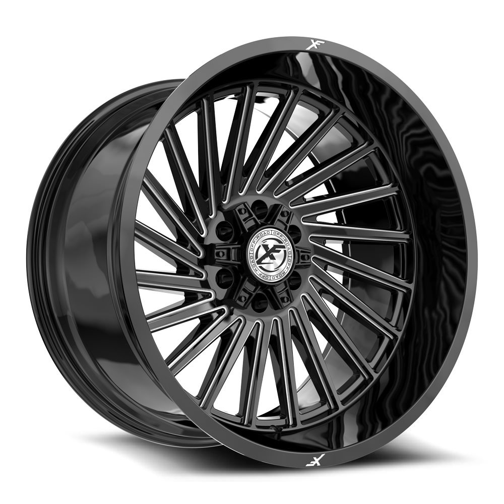 XF Off-Road XF-239 Gloss Black & Milled 20x9 (+12)5x127