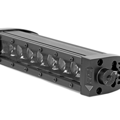 8 Inch CREE LED Light Bar Single Row, Pair Black Series w/Cool White DRL Rough Country