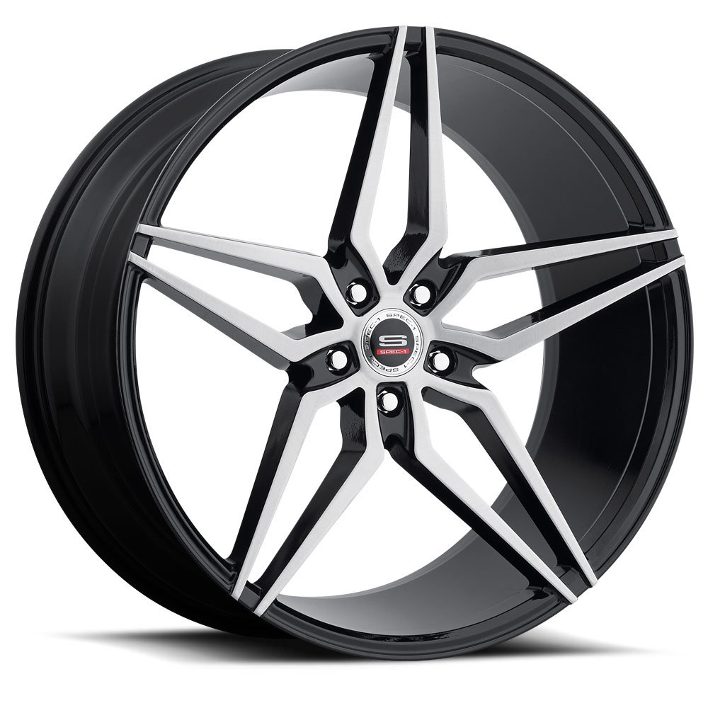 Spec-1 Spm-81 Gloss Black & Brushed 22x10.5 (+20) Blank 5x