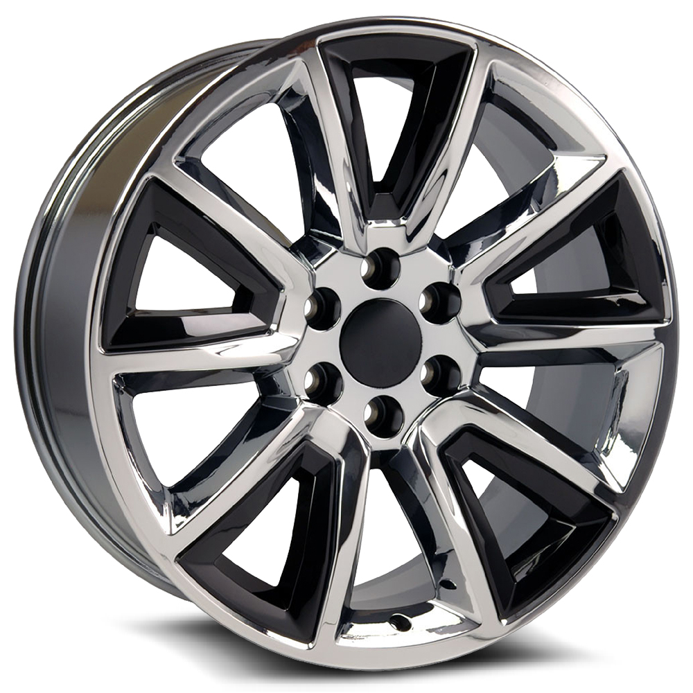 O.e. Revolution C-08 Chrome + Black Inserts 24x10 (+31) 6x139.7