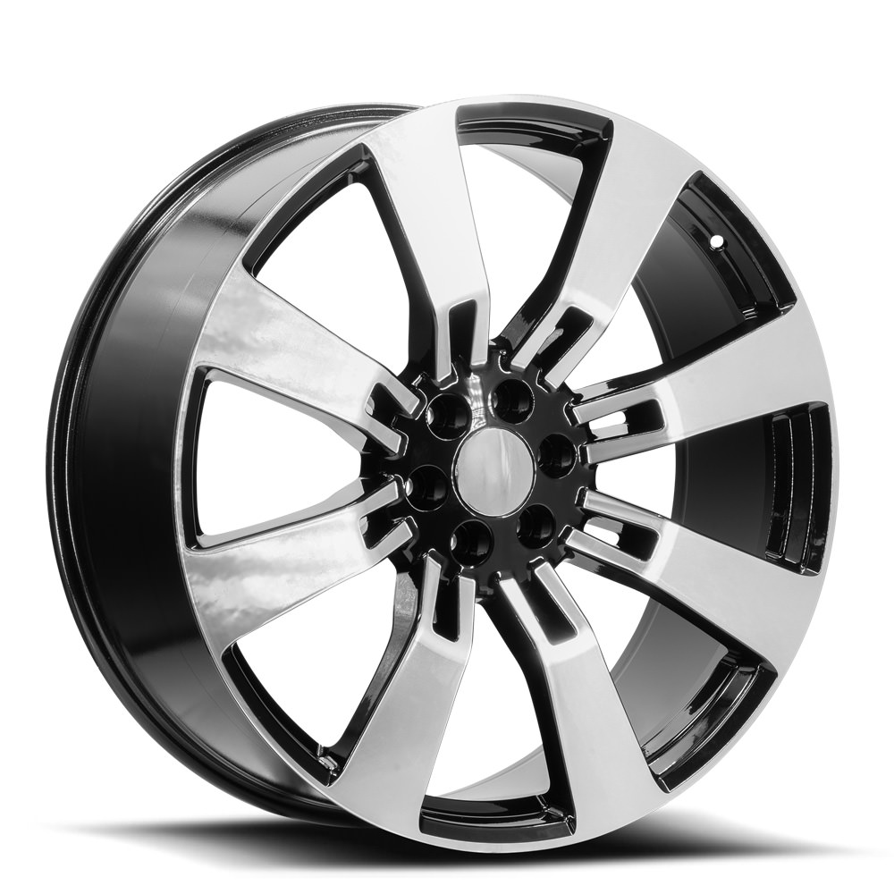 O.e. Revolution G-02 Gloss Black & Machined 22x9 (+31) 6x139.7