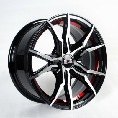 Str Black Machine Face Red Str532bmfr 15x7 (30) 4-100