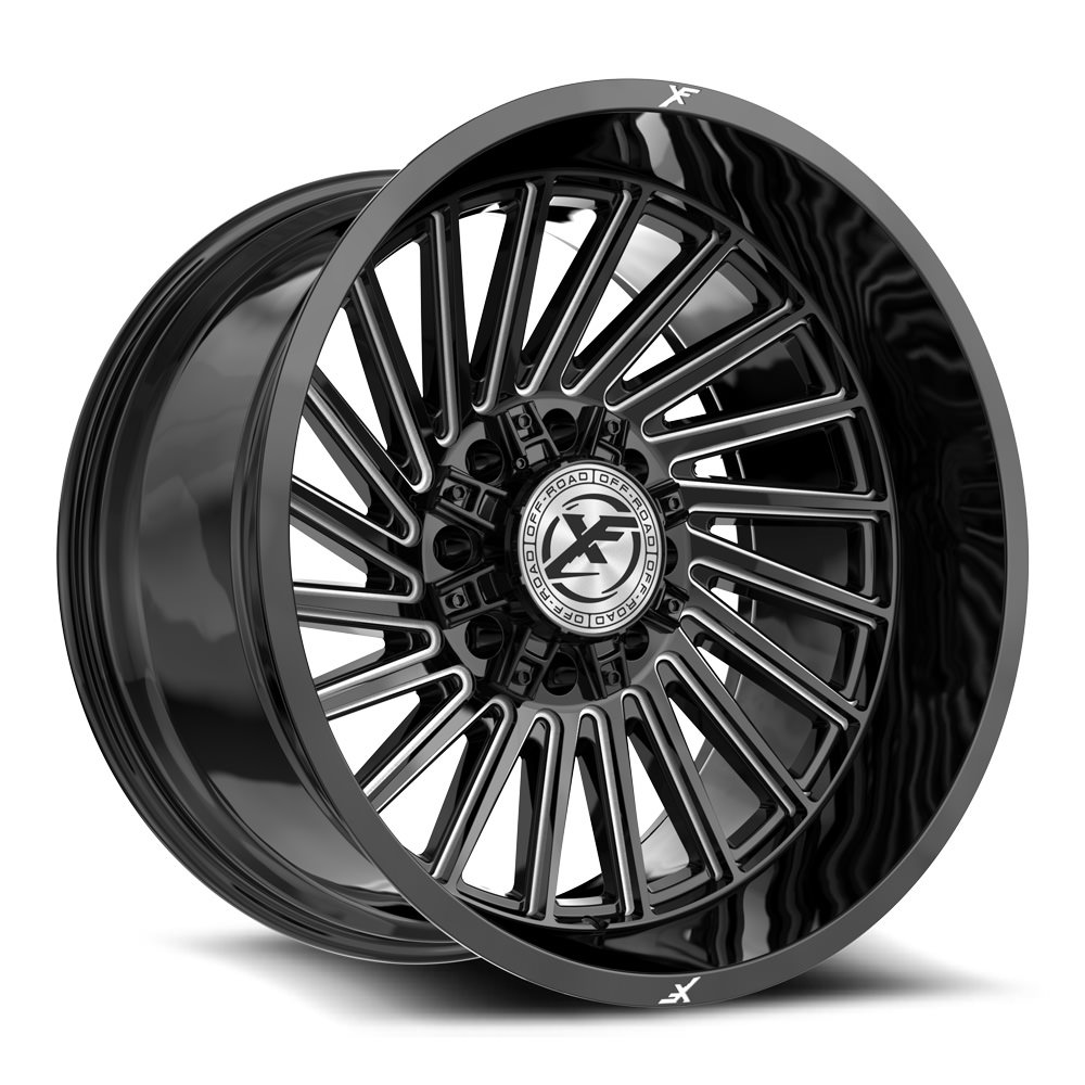 XF Off-Road XF-239 Gloss Black & Milled 24x12 (+-44)8x165.1