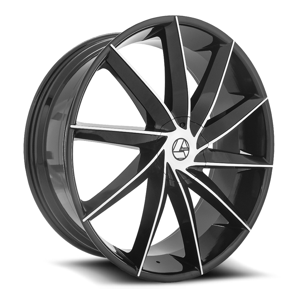 Azara Aza-506 Gloss Black & Machined 28x9.5 (+15) 5x115