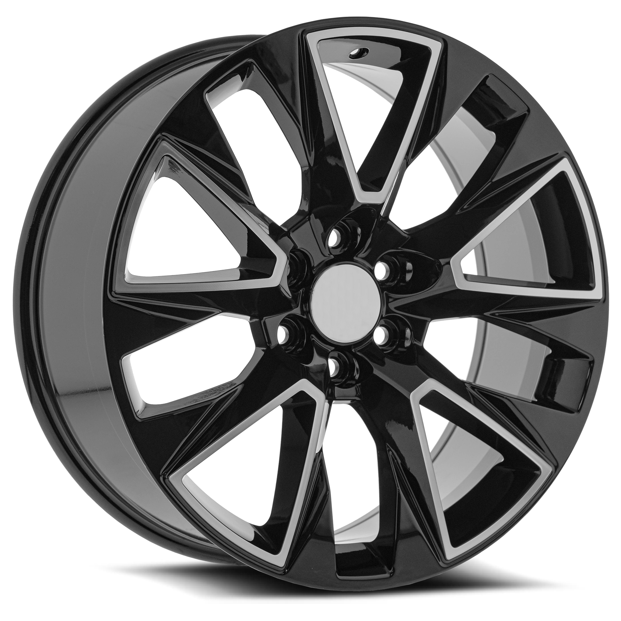 O.e. Revolution C-14 Gloss Black & Machined 22x9 (+28) 6x139.7