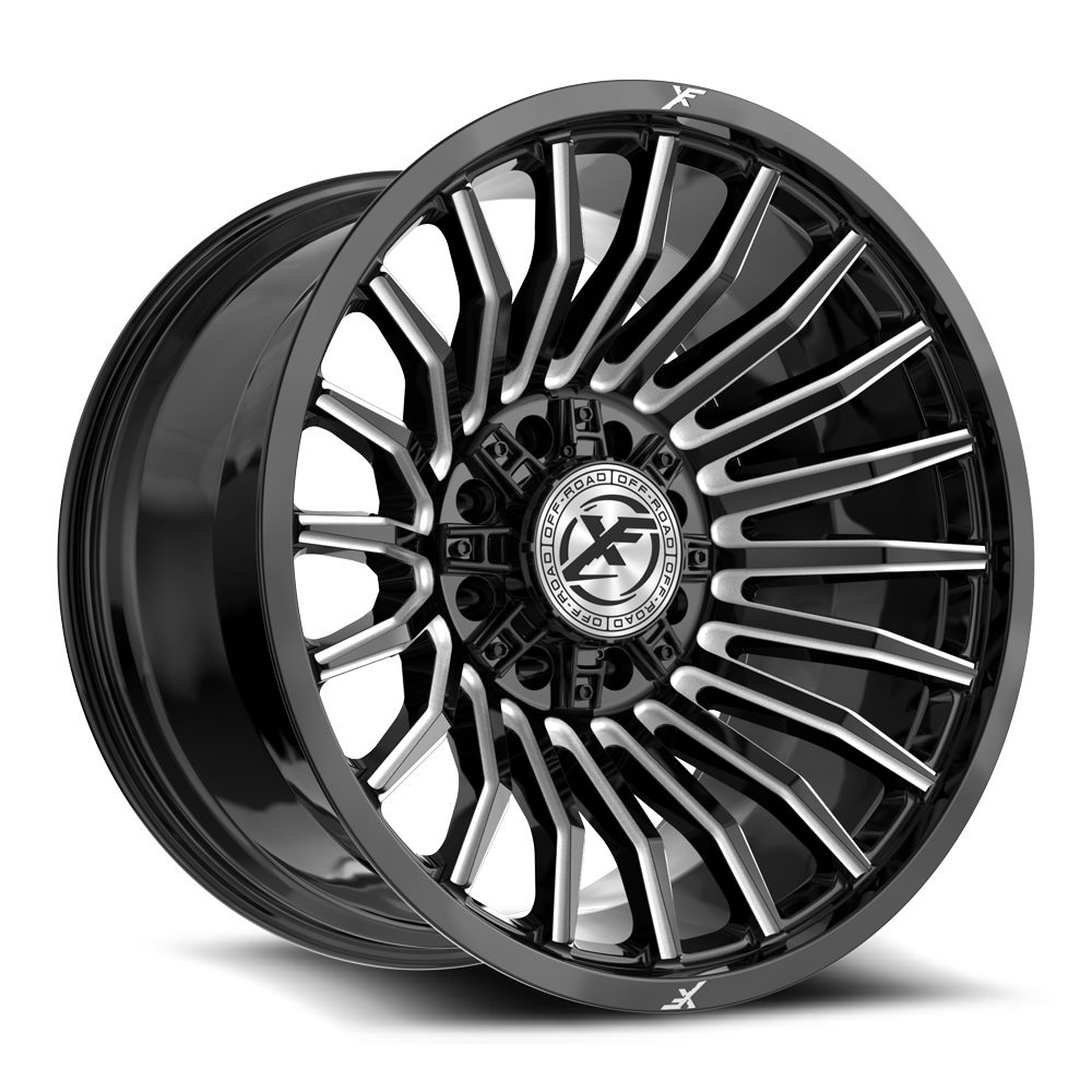 Xf Off-road Xf-231 Gloss Black & Milled 20x10 (-24) Blank 8x