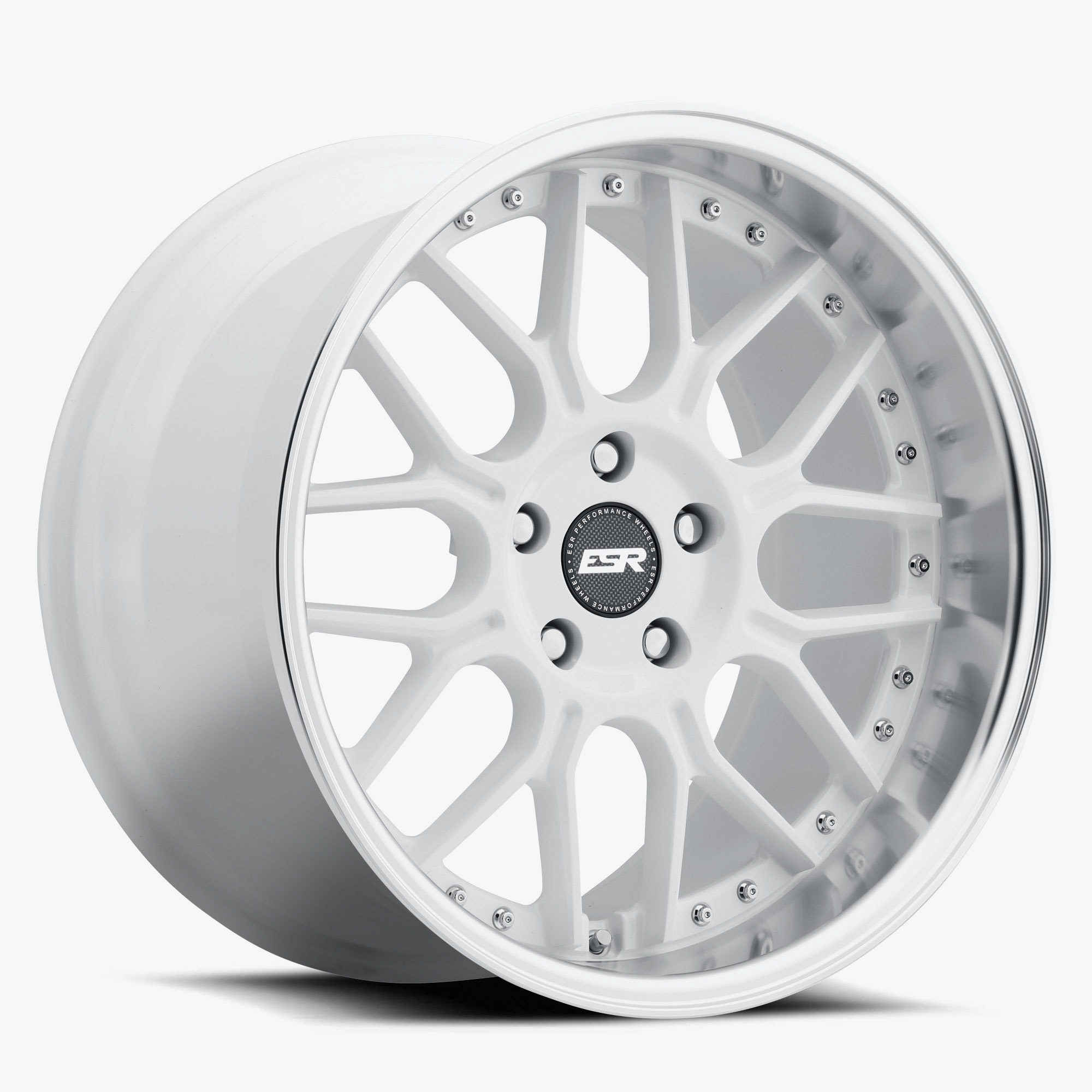 Esr Wheels Cs18 Gloss White 19.0x8.5 (+35) 5x108 (Custom Drill)