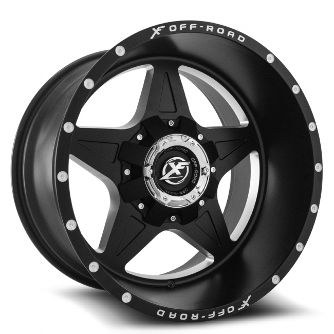 Xf Off-road Xf-210 22x10 8x165.1 8x170 -24 Cb 125.2 Matte Black Milled Complete Window