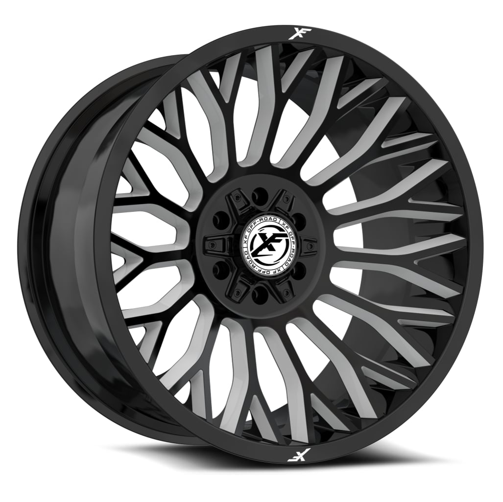 XF Off-Road XF-237 Gloss Black & Milled 26x14 (+-76)5x127