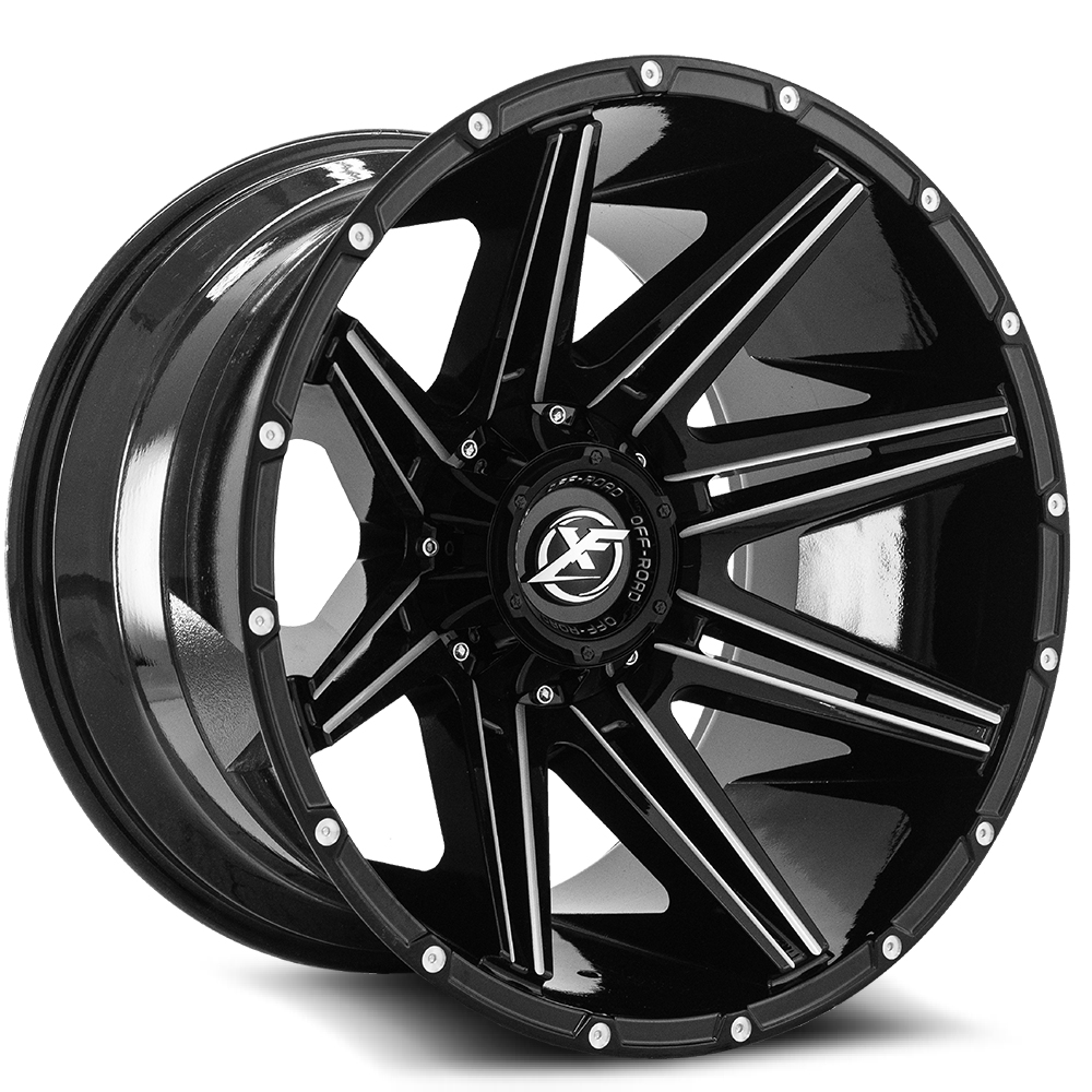 XF Off-Road XF-220 Gloss Black & Milled 20x9 (+0)5x139.7