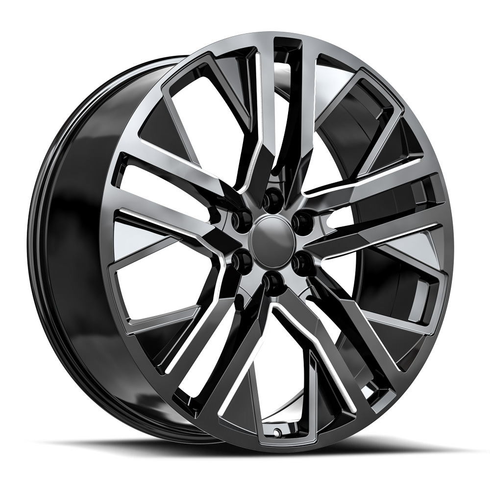 O.e. Revolution D-36 Gloss Black & Milled 22x9 (+31) 6x139.7