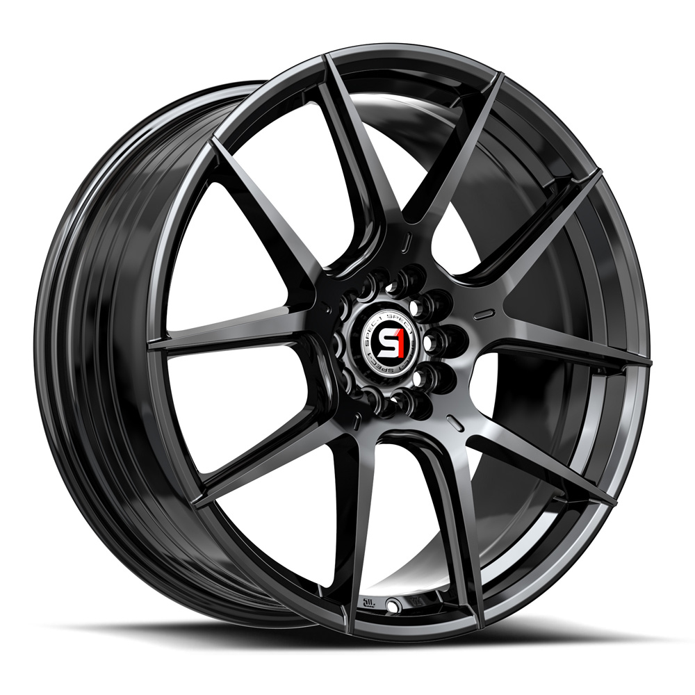 Spec-1 Sp-71 Gloss Black 17x8 (+42) 4x100