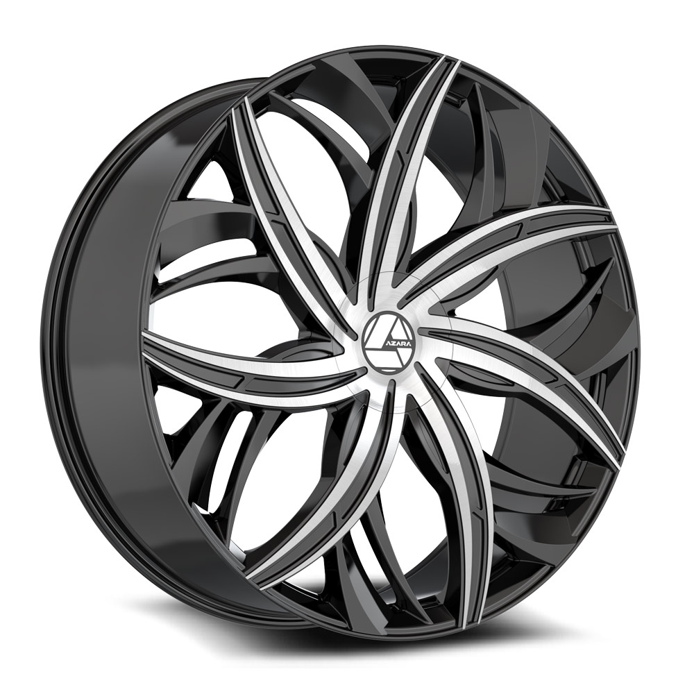 Azara Aza-541 Gloss Black & Machined 22x9.5 (+22) 6x135