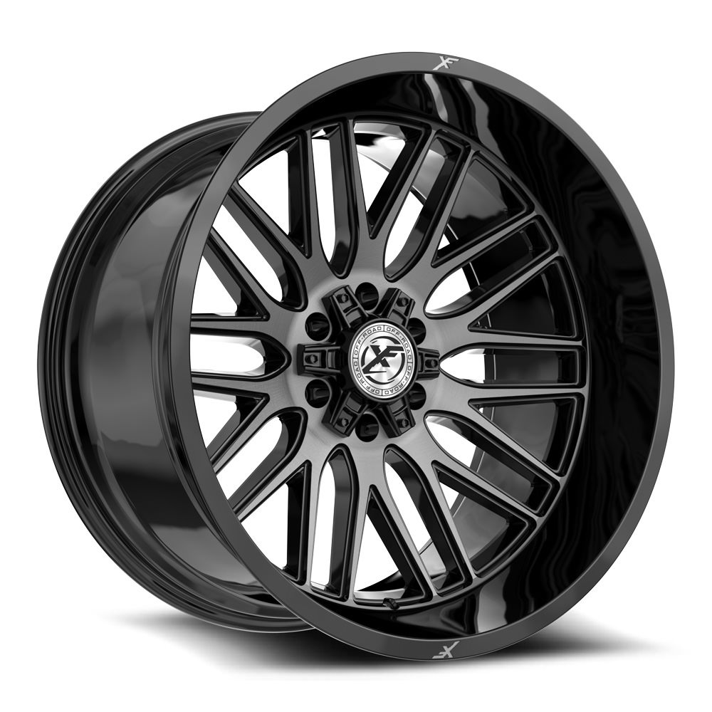 XF Off-Road XF-240 Gloss Black & Brushed Double Dark Tint 17x9 (+0)5x127