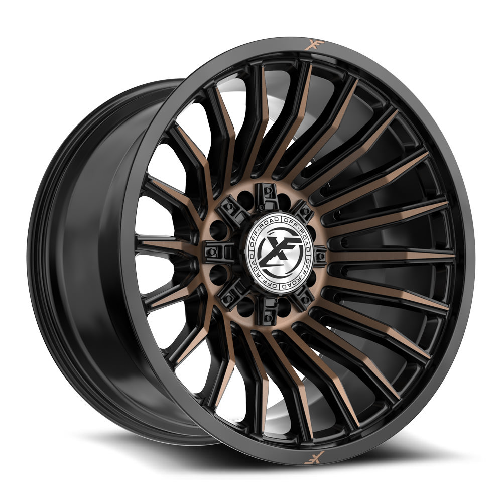 Xf Off-road Xf-231 Satin Black & Bronze Machined Double Dark Tint 20x10 (-24) Blank 8x