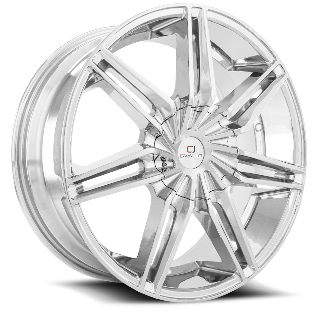 Cavallo Clv-19 Chrome 22x9.5 (+25) 6x135