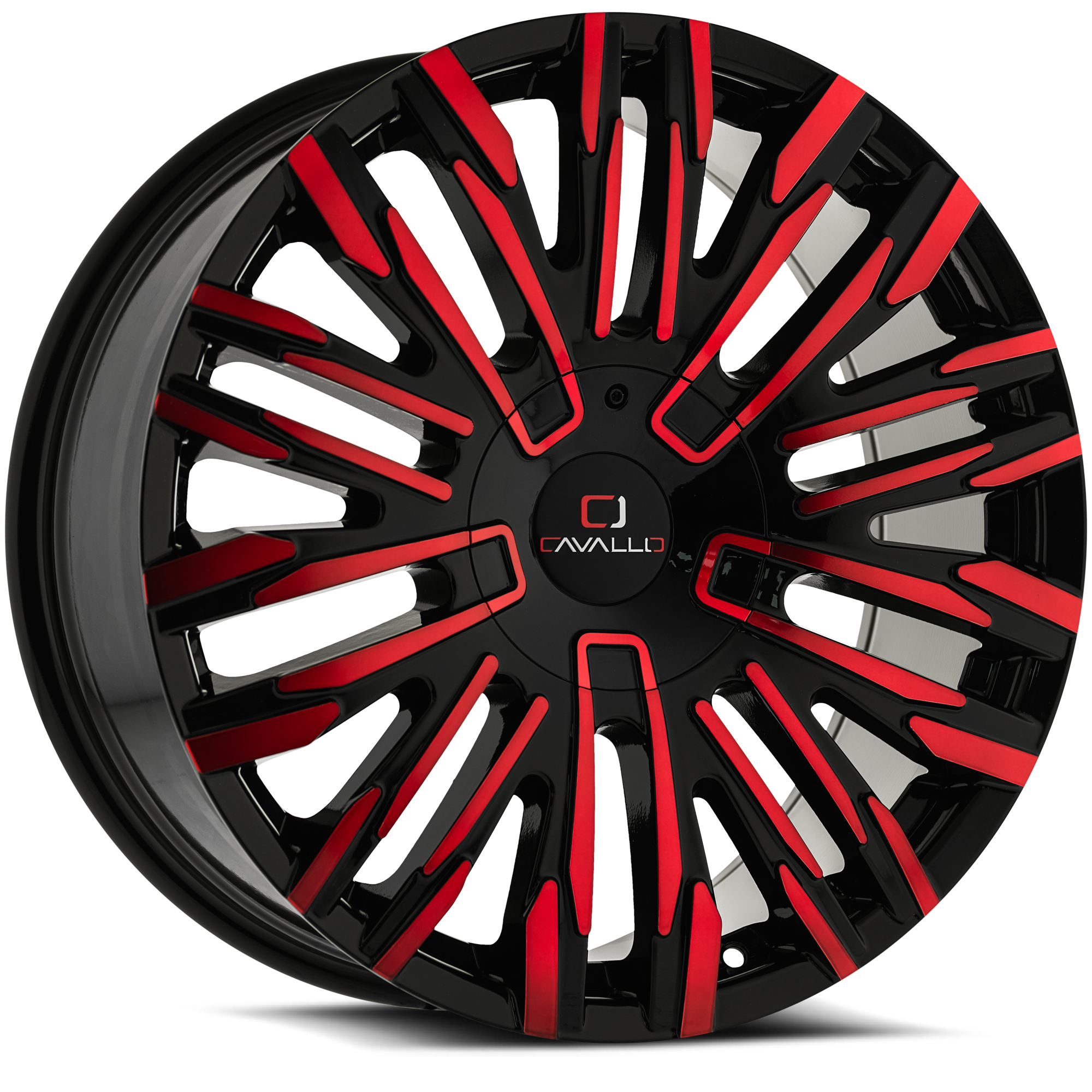 Cavallo Clv-28 20x8.5 6x135 6x139.7 +15 Cb 108.1 Gloss Black (red) Machined