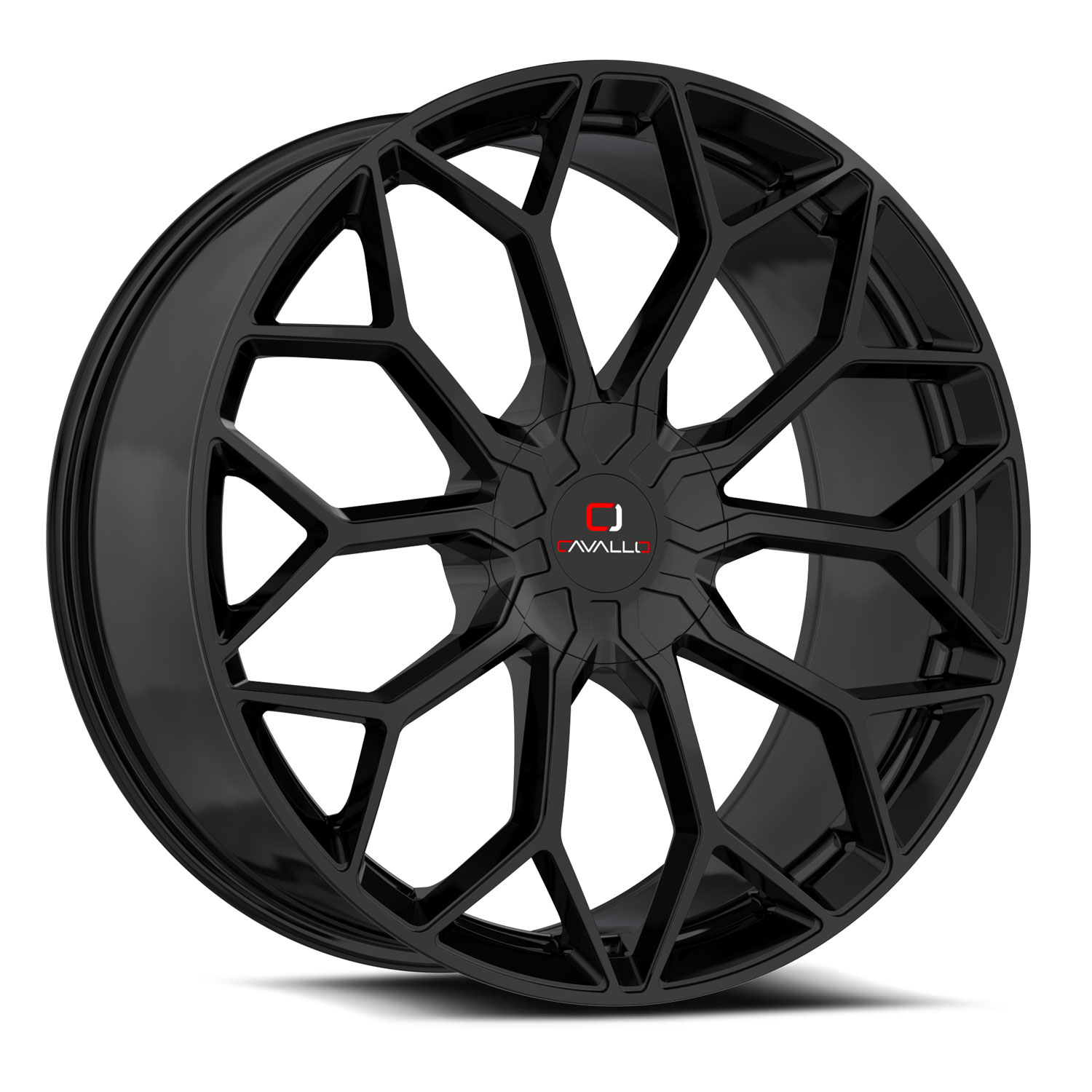 Cavallo Clv-44 Gloss Black 18x8 (+35) 4x100