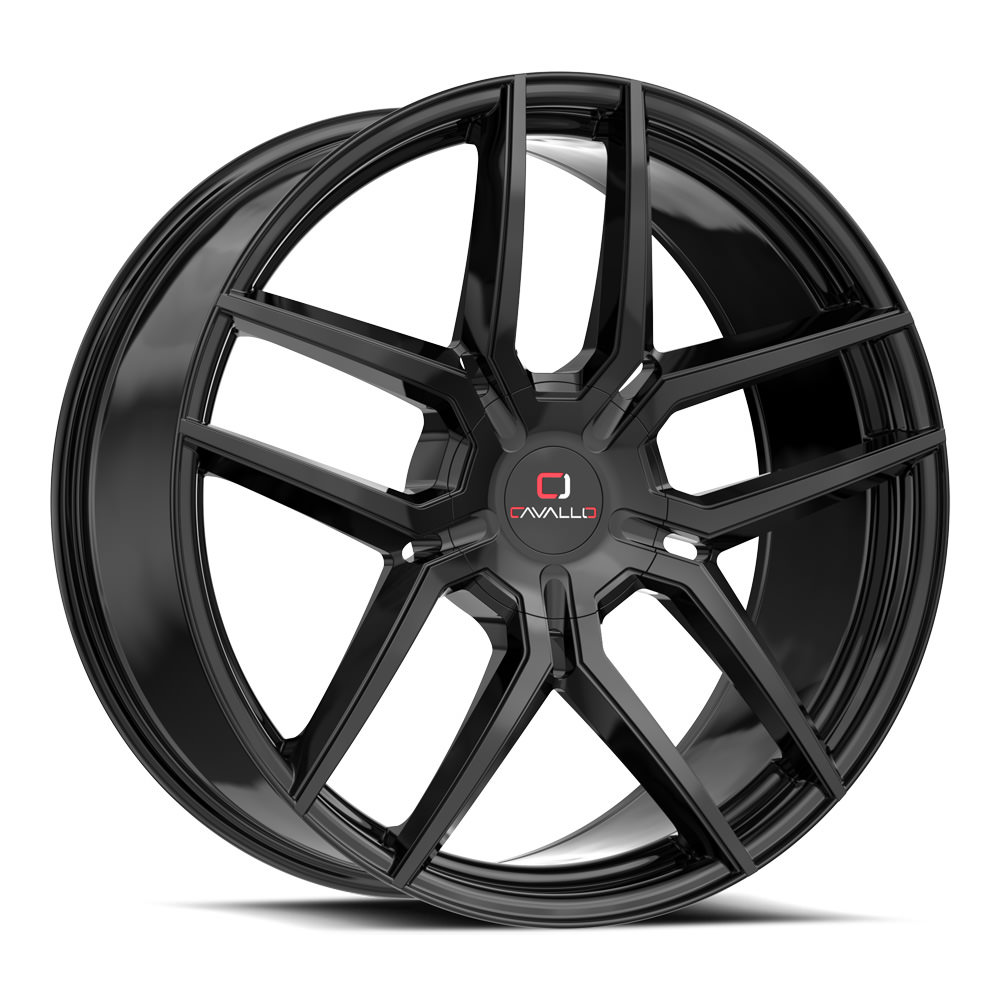 Cavallo Clv-55 Gloss Black 22x9.5 (+25) 6x135