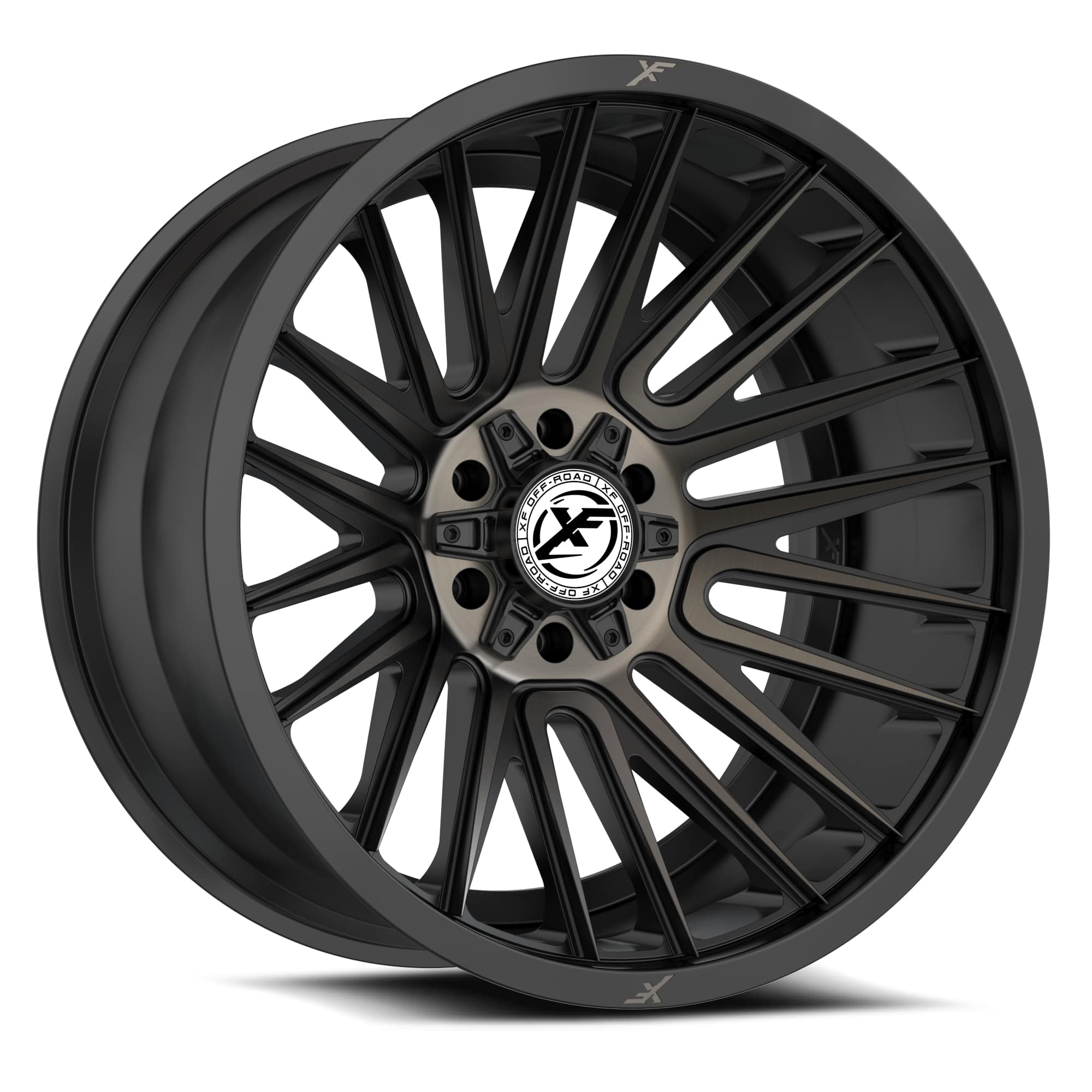 XF Off-Road XF-234 Satin Black & Bronze Machined Double Dark Tint 26x12 (+-44)6x135