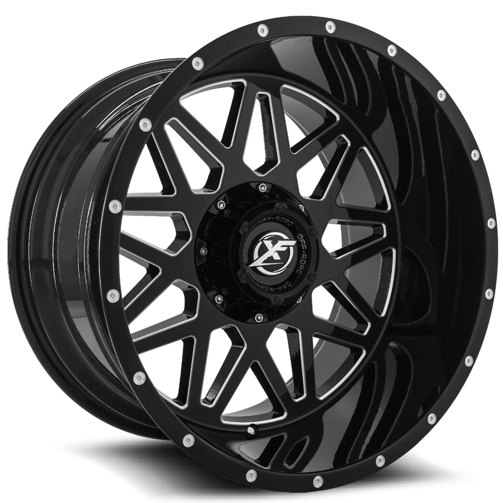 XF Off-Road XF-211 Gloss Black & Milled 20x9 (+12)5x139.7