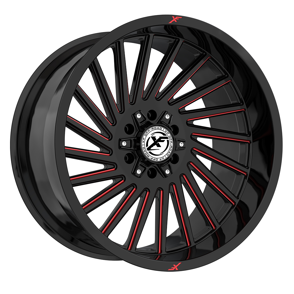 Xf Off-road Xf-239 Gloss Black & Red Milled 20x10 (--12) 5x127