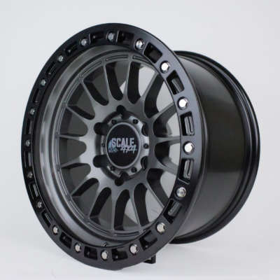 Scale 4x4 S04  Matte Gunmetal W/ Black Bead Lock 17X9.0x 6X139.7mm