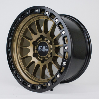 Scale 4x4 S04  Matte Bronze W/ Black Bead Lock 17X9.0x 6X139.7mm