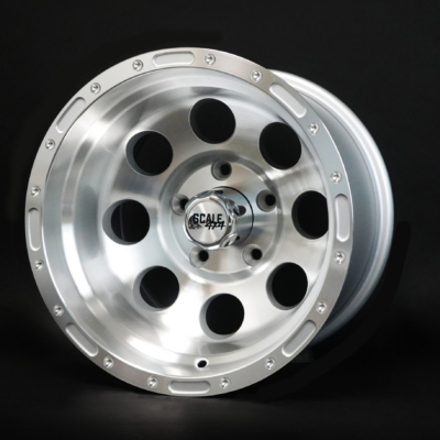 Scale 4x4 S52  Silver W/machined Face 15x10 5x127mm