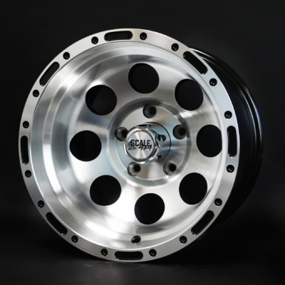 Scale 4x4 S52  Glossy Black W/machined Face 15x10 5x127mm
